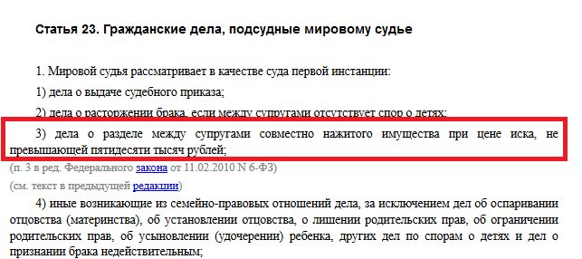 Образец Искового Заявления о Разделе Совместно Нажитого Имущества Супругов Брак Которых
